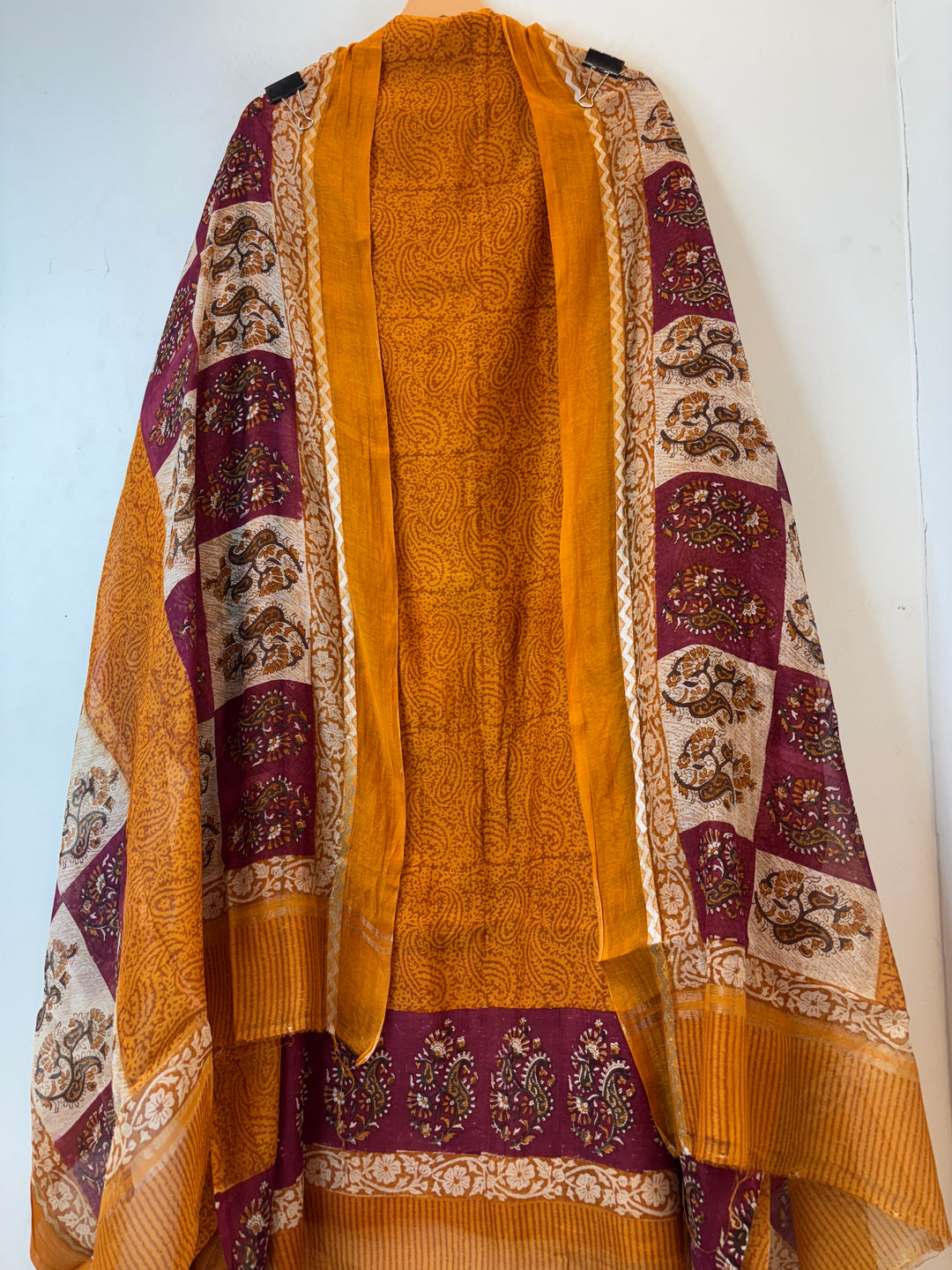 Mehar – Yellow Mul Chanderi Printed Suit