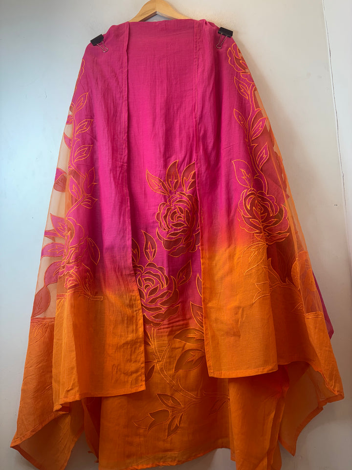Ombrelle – Pink Mul Cotton Cutwork Suit