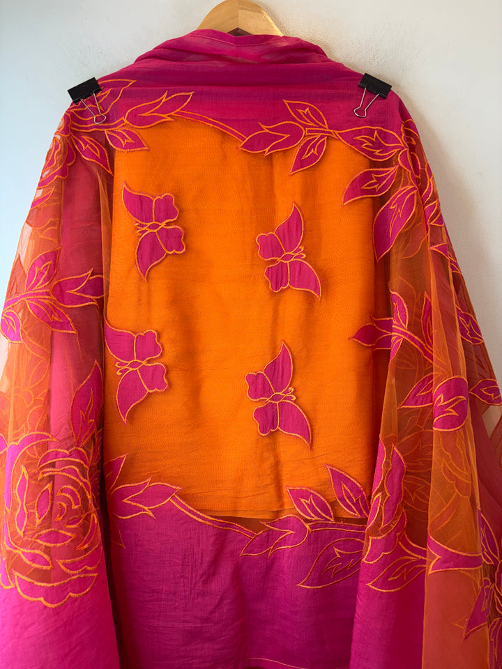 Ombrelle – Pink Mul Cotton Cutwork Suit