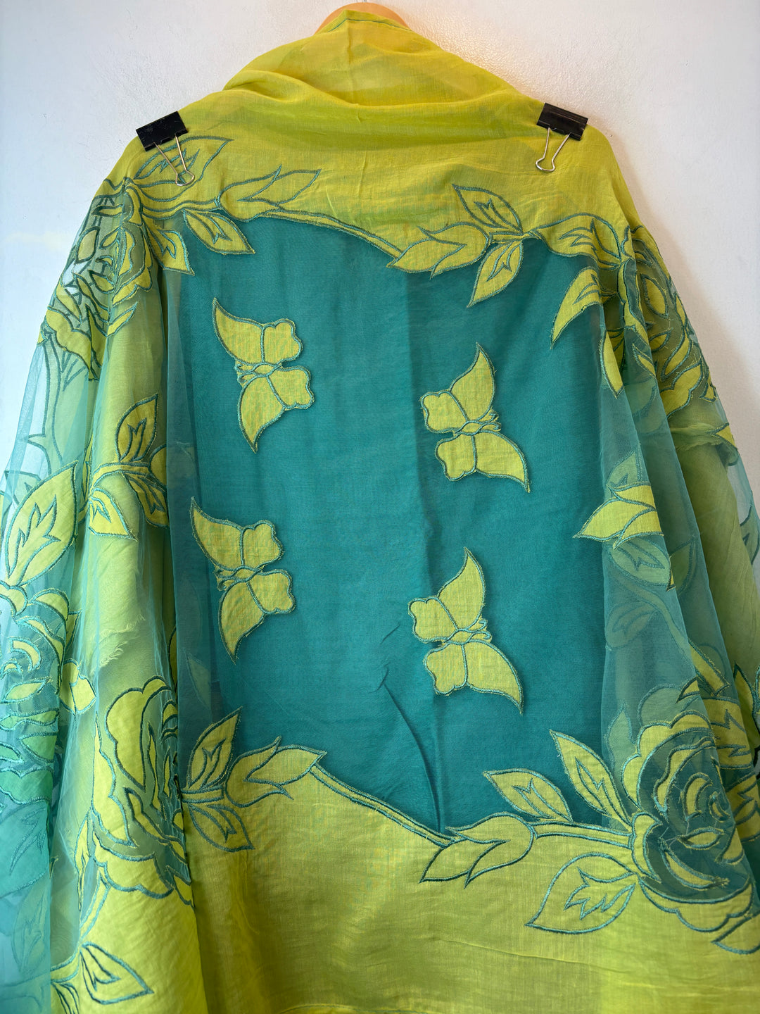 Ombrelle – Green Mul Cotton Cutwork Suit