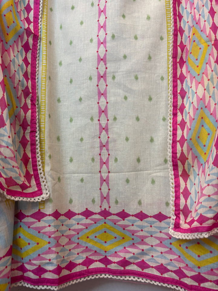 Ikshita – Fuchsia Pink Mul Cotton Printed Suit