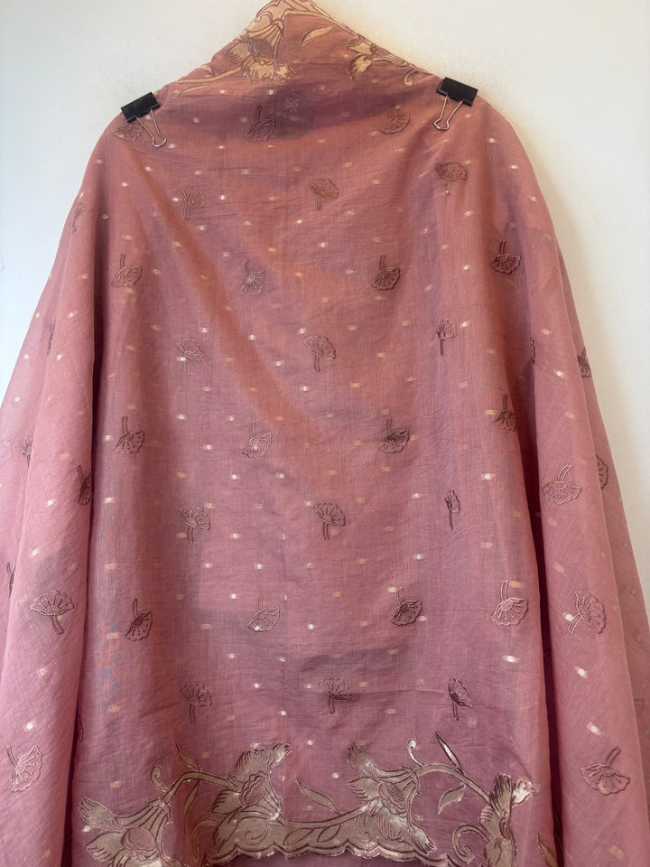Zareen – Blush Pink Mul Chanderi Appliqué Heritage Suit