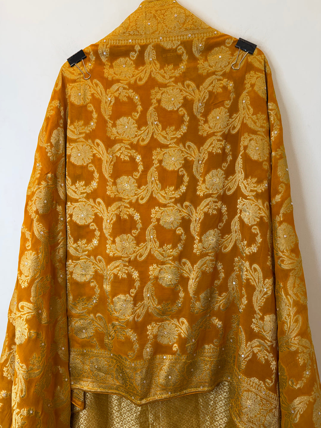 Zareya – Yellow Khadi Georgette &amp; Brocade Handwork Suit