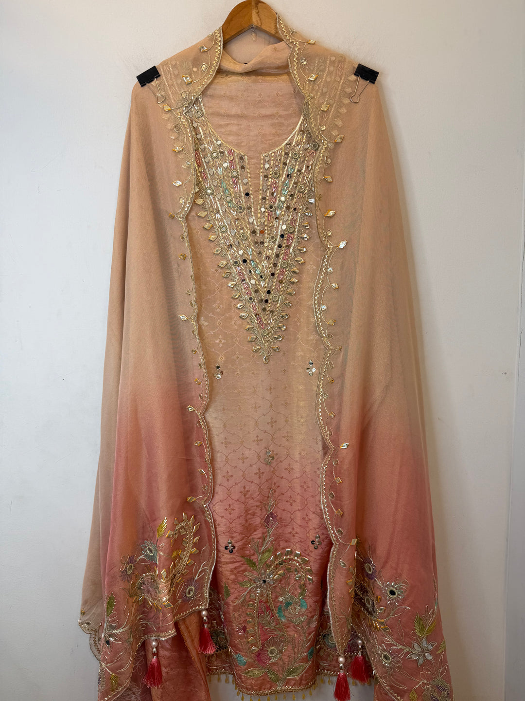 Omira – Ombre Tissue Gota Mirror Suit