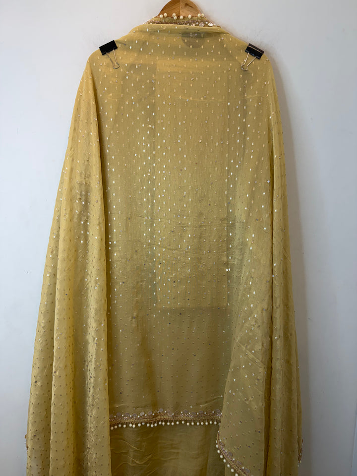 Miraya – Yellow Tissue Real Mirror Work Suit