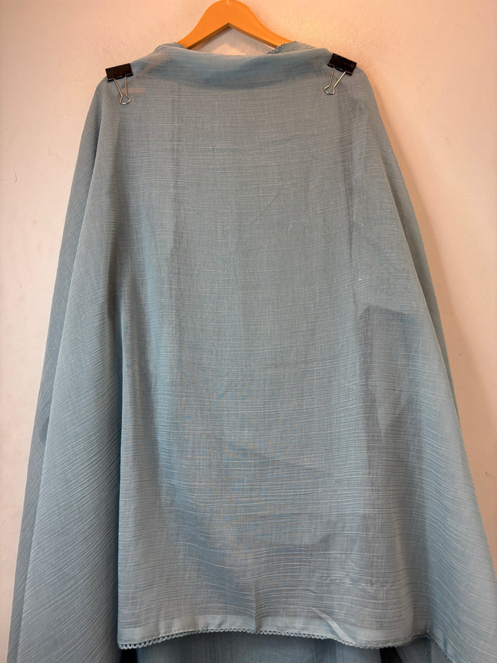 Gulrukh – Blue Crush Mul Cotton Embroidered Suit
