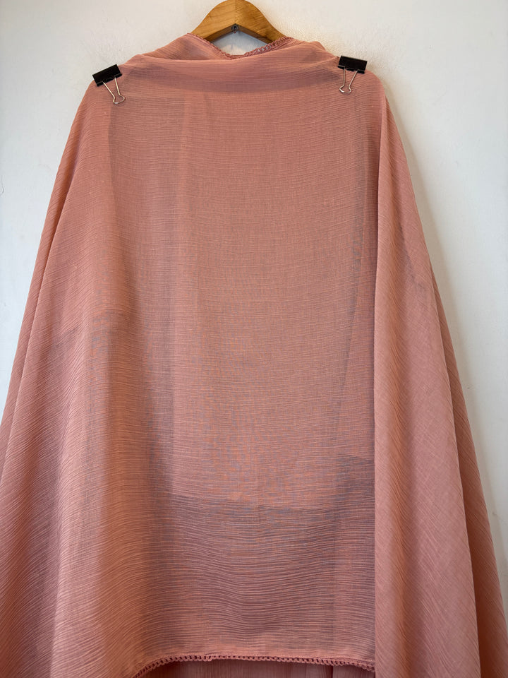 Gulrukh – Peach Crush Mul Cotton Embroidered Suit