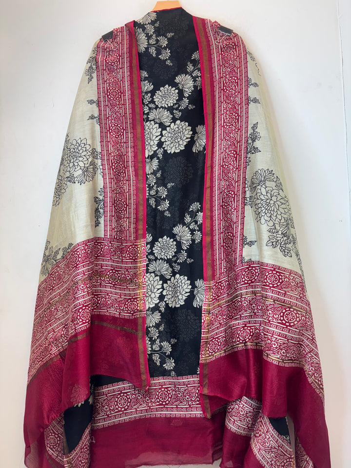 Maheshwari Printed Unstitched Suit Set DBPY4