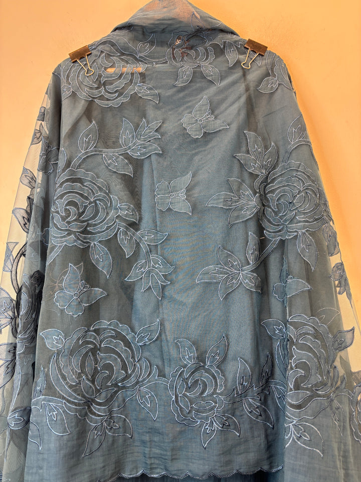 Gulnaar – Blue Crush Mul Cotton Appliqué Suit
