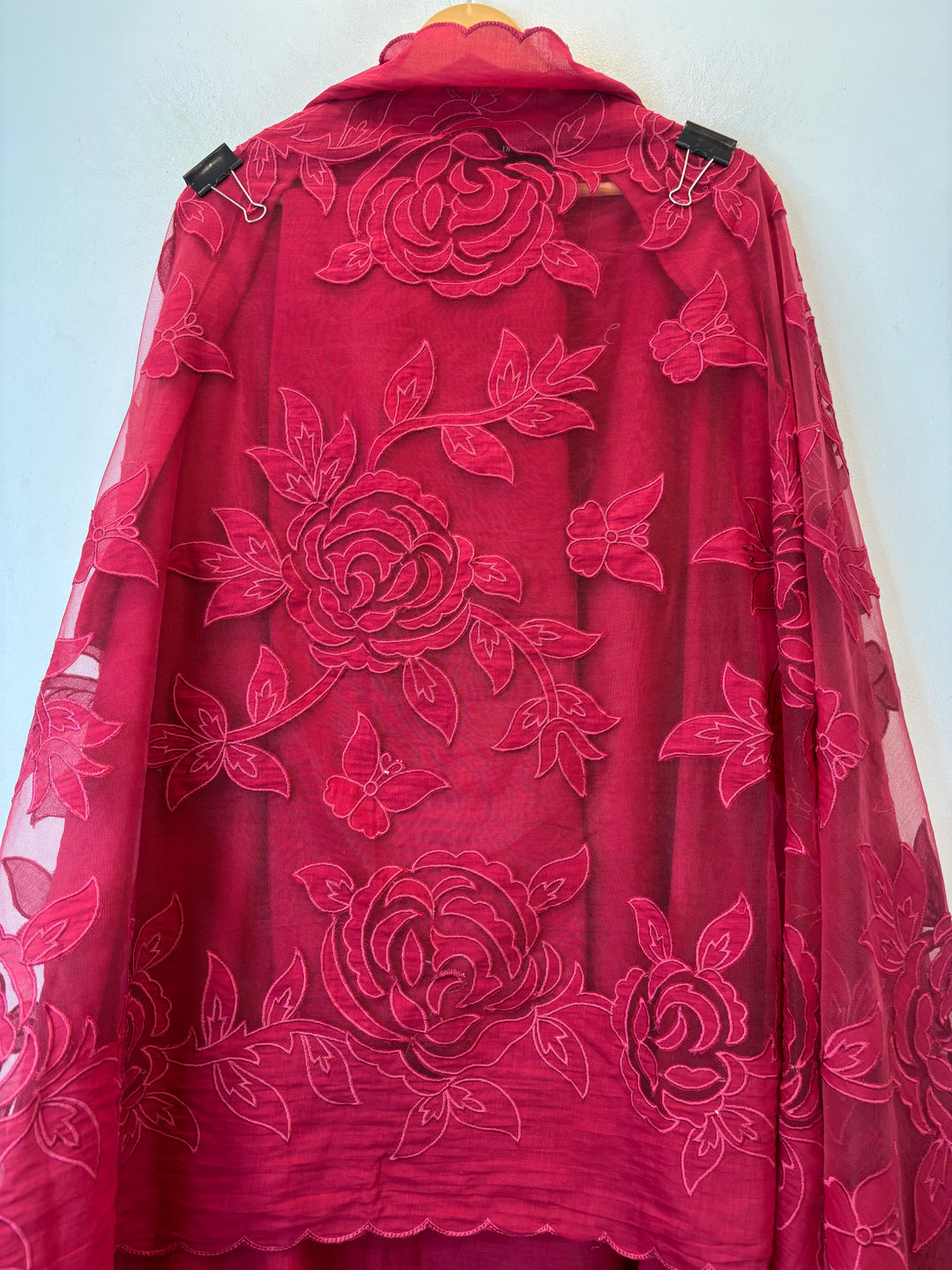 Gulnaar – Fushiya Pink Crush Mul Cotton Appliqué Suit