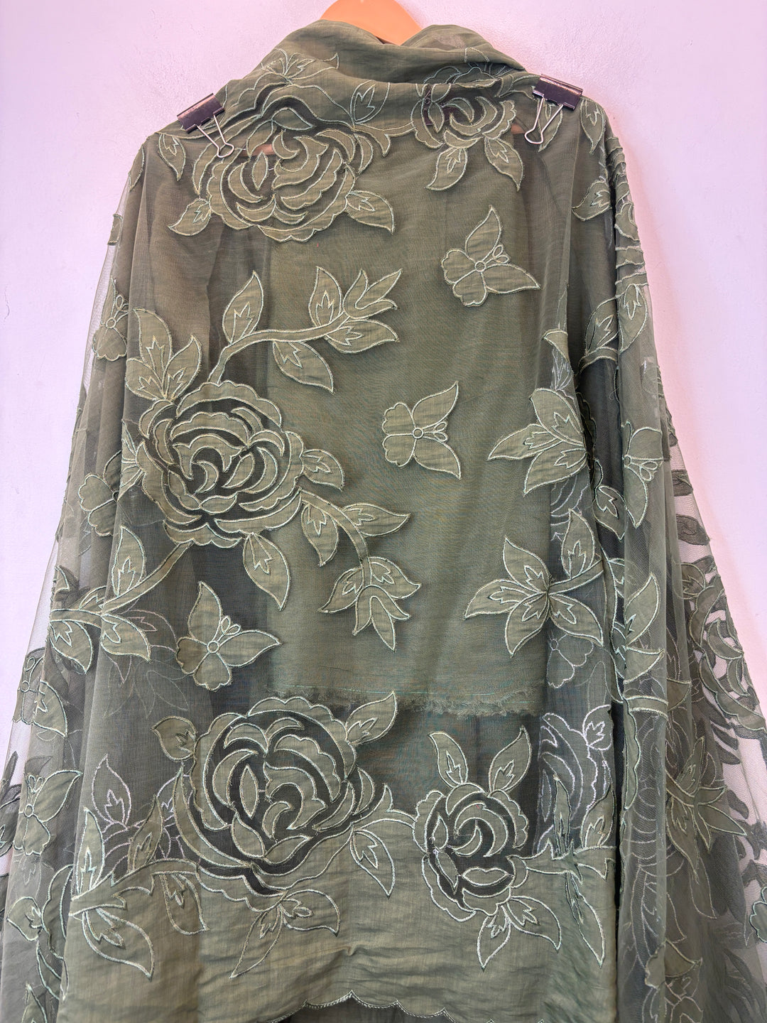 Gulnaar – Green Crush Mul Cotton Appliqué Suit