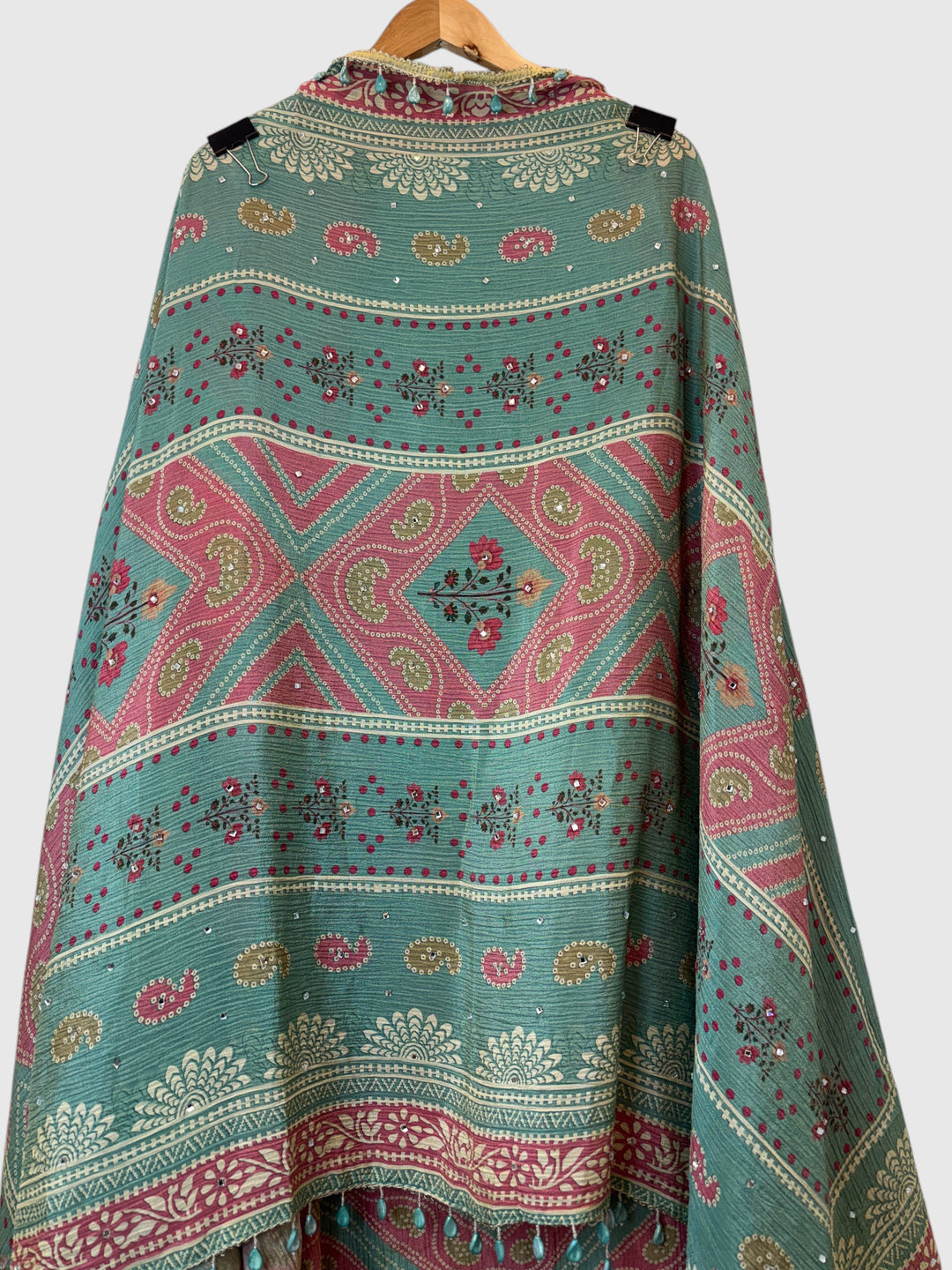Zehra – Blue Crushed Tissue Handcrafted Suit