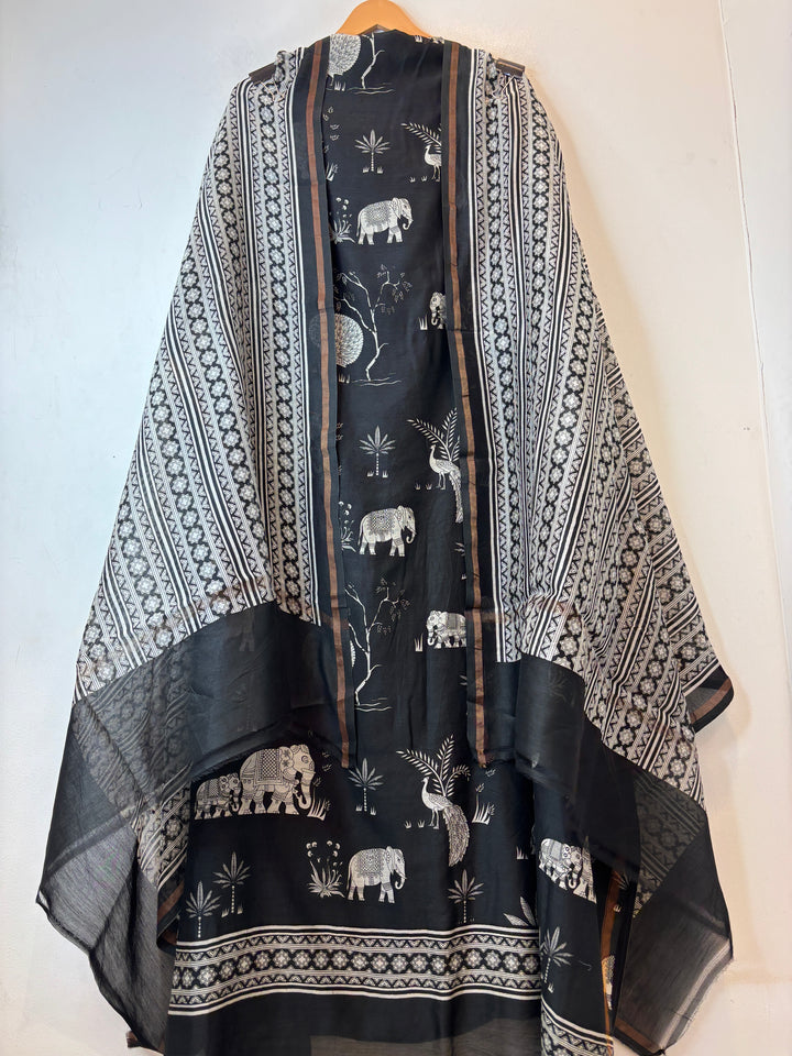 Maheshwari Printed Unstitched Suit Set DBPN301