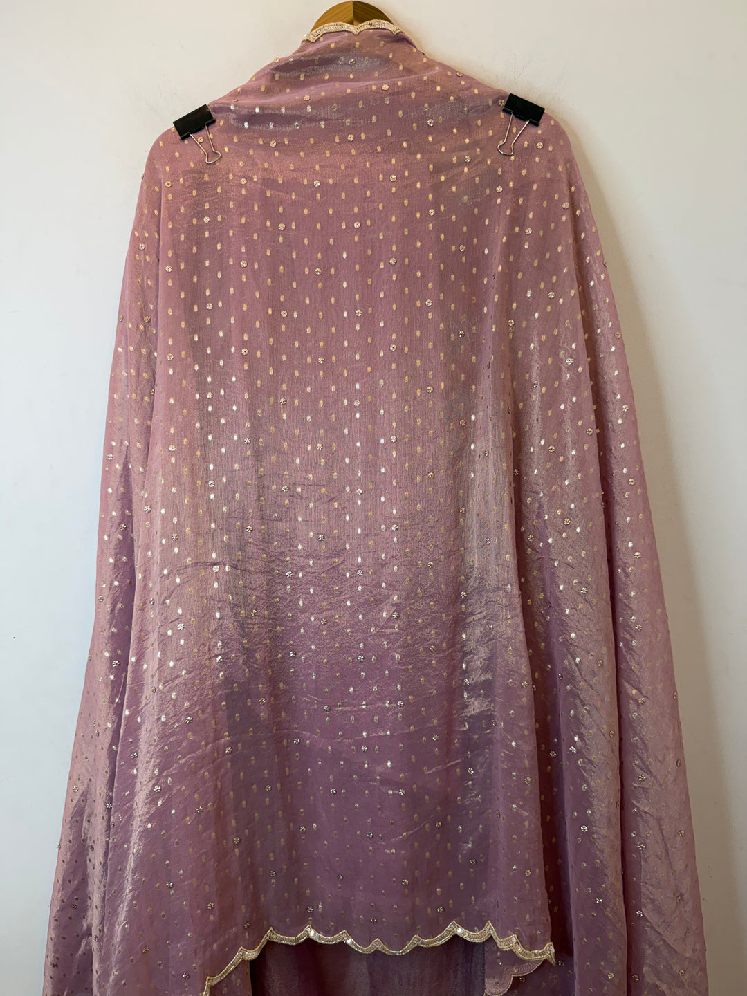 Zayelle – Pink Tissue Burberry Pearl Sequin Suit