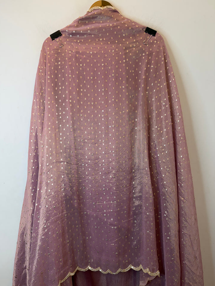 Zayelle – Pink Tissue Burberry Pearl Sequin Suit
