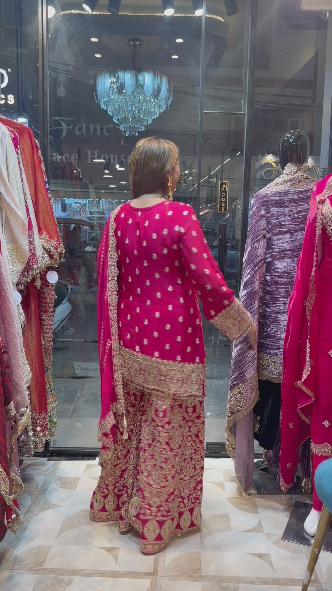 Zarvaya – Chinon Zari Sharara Set
