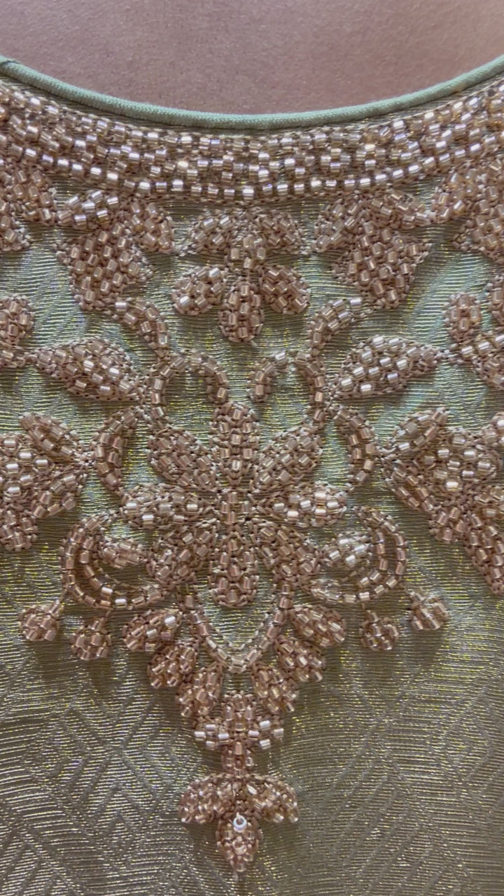 Zehvara – Tissue Brocade Sharara Set
